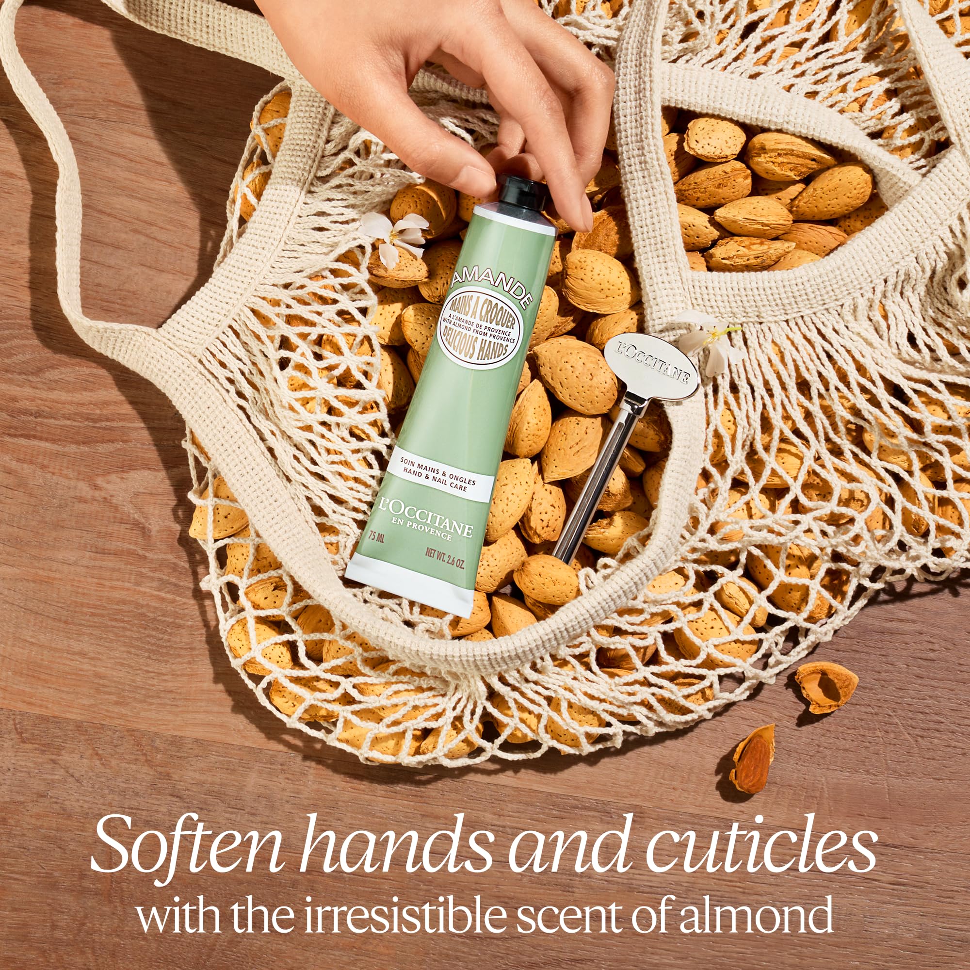 L’Occitane Almond Delicious Hands, Hydrating Cream Softens, Moisturizes Nourishes & Protects Dry Skin & Cuticles, Fast-Absorbing, Vegan, Scented - Image 3