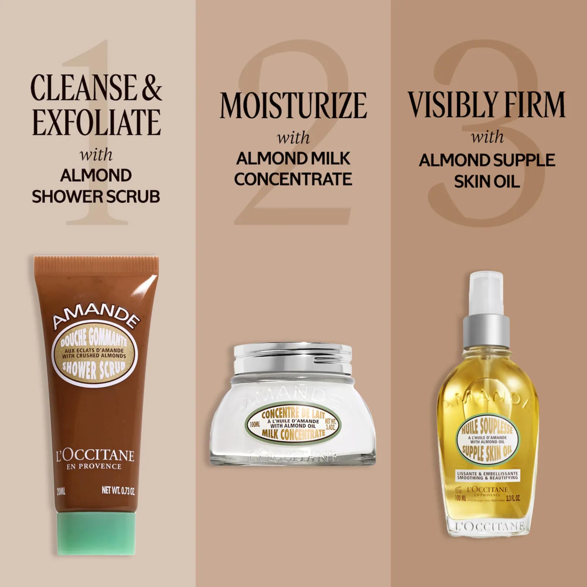 L’Occitane Almond Shower Scrub, 2-In-1 Exfoliating Body Wash with Nourishing Oil Removes Dead Skin Cells & Cleanses for Smooth, Soft & Radiant Skin - Image 8
