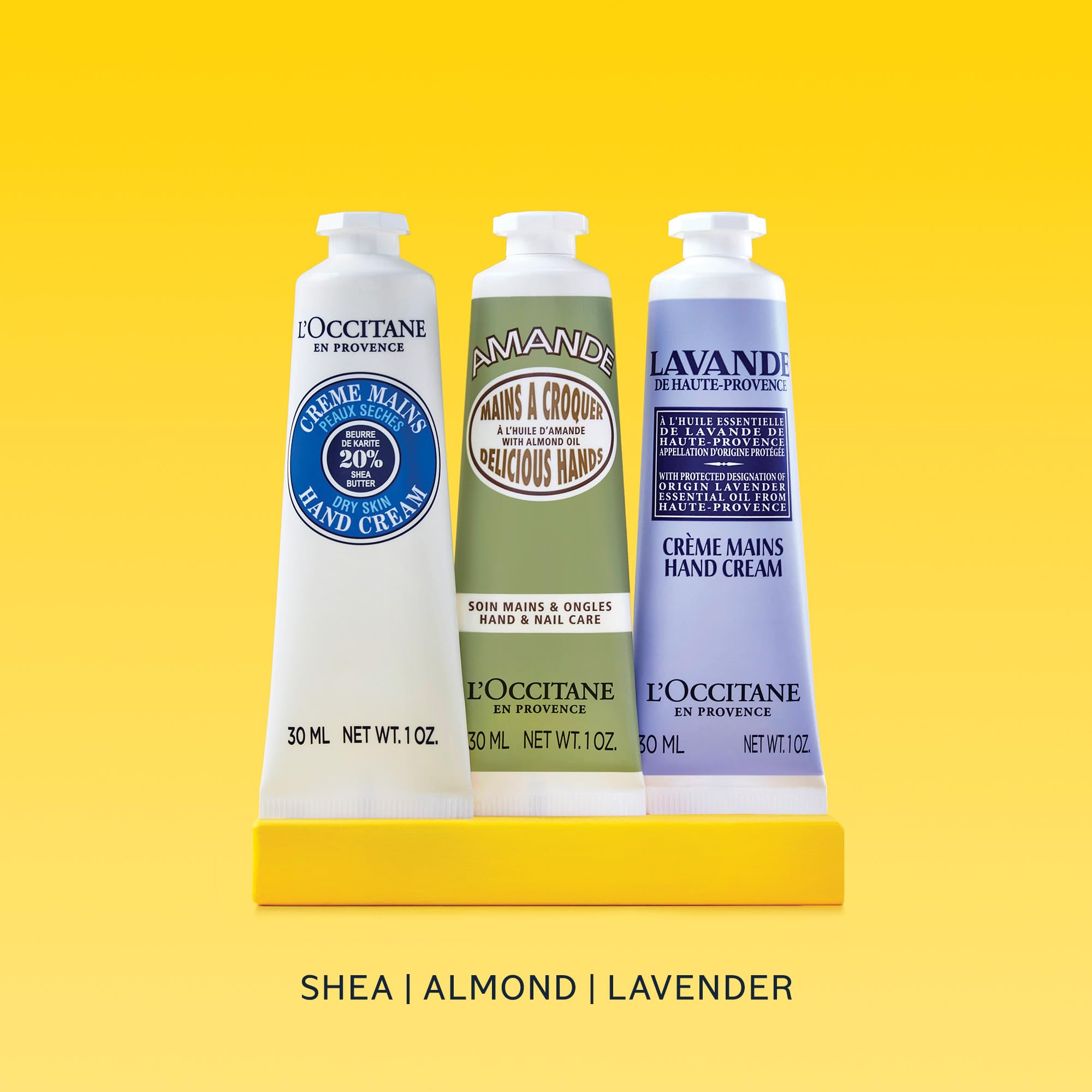 L’Occitane Hand Cream Classics 3-Piece Gift Set, Moisturizing Skincare Trio, Nourishing Creams for Dry Hands, Nails, and Cuticles, Travel-Sized, Vegan - Image 3