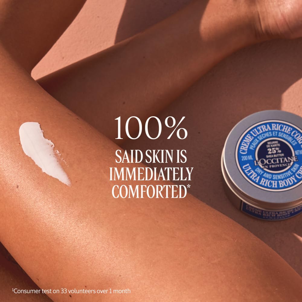 L'OCCITANE Shea All Day Body Skincare Gift Set, Ultra Rich Cream, Hand Lotion, Foot Balm, Nourishing Lip Care, Hydrate & Comfort Dry, Cracked Skin - Image 4